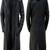 Men's black  lambskin leather coat- two large waist pockets & shearling details