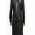 Men's black  lambskin leather coat-button & lapel hand style