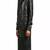 Men's black  lambskin leather coat-button & lapel hand style