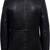 Men's black lambskin leather coat blazer -2 flap pocket button & button style