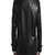 Men's black lambskin leather coat -2 pocket button style