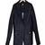 Men's black lambskin leather coat -2 pocket button  quilted blazer style