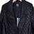 Men's black lambskin leather coat -2 pocket button  quilted blazer style