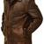 Men's brown rubbed off lambskin leather coat -2 pocket & button style