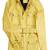 Men's yellow genuine leather coat -4 envelope pocket & waist belt style