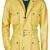 Men's yellow genuine leather coat -4 envelope pocket & waist belt style