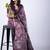 Mirchi fashion women's purple floral printed viscose cotton saree with unstitched blouse piece