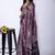 Mirchi fashion women's purple floral printed viscose cotton saree with unstitched blouse piece