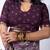 Mirchi fashion women's purple floral printed viscose cotton saree with unstitched blouse piece