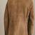 Men's tan suede genuine lambskin leather -2 flap pocket & lapel collar style