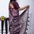 Mirchi fashion women's purple floral printed viscose cotton saree with unstitched blouse piece