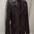 Men's brown genuine lambskin leather coat -2 flap pocket & button style