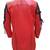 Men's red genuine lambskin leather tranch coat - lace-up cords & button style