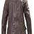 Men's brown genuine lambskin leather tranch coat - 4 envelope pocket & button style