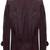 Men's burgundy genuine lambskin leather tranch coat - 4 envelope pocket & button style