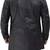Men's black genuine lambskin leather blazer coat - 2 pocket & button style
