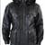 Men's black genuine lambskin leather blazer coat - 2  front patch pocket & button style
