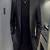 Men's black genuine lambskin leather blazer coat - 2  front patch pocket & button style