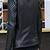 Men's black genuine lambskin leather front patch pocket & quilted hand style