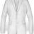 Men's white genuine lambskin leather blazer suede coat 2 flap pocket &button style