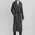 Men's black genuine lambskin leather coat- 2 flap pocket & button  weaist belt style