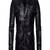 Men's black  genuine lambskin leather blazer coat- zipper pocket & button style