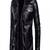 Men's black  genuine lambskin leather blazer coat- zipper pocket & button style