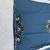 Navy blue silk blend heavy thread & sequins embroidered kurta with off white straight pant