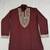 Burgundy silk blend heavy thread & sequins embroidered kurta