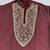 Burgundy silk blend heavy thread & sequins embroidered kurta