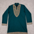 Emerald green designer men’s kurta with heavy sequin & stone embroidery mid thigh short kurta party wear ethnic outfit