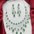 emerald green cz bridal necklace earrings set  silver wedding jewellery