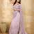 Trendmalls Rose Pink Festive Net Embroidery Sequins Work Saree 