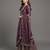 Deep wine Fandy Satin zari work sharara suit set