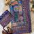 Blue Color Gold Zari work and Hand real mirror and diamond work Silk Blend Saree