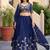 Sparkling Blue Sequins Silk blend Event Wear Lehenga Choli With Dupatta