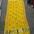 Yellow mirror work rayon embroidered dupatta