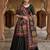 Black mirror work dupion silk embroidered dupatta