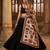 Off-white mirror work silk blend printed dupatta