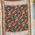 Multicolor mirror work silk blend printed dupatta