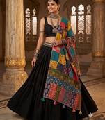 Multicolor printed cotton poly block print dupatta