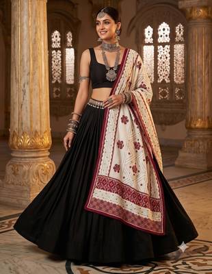 Pink printed cotton poly floral print dupatta 1