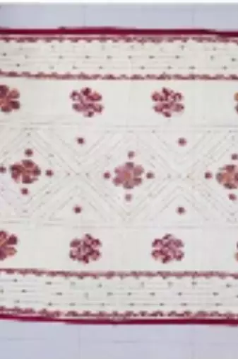Pink printed cotton poly floral print dupatta