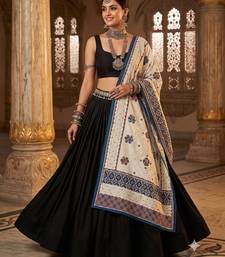 Blue printed cotton poly floral print dupatta