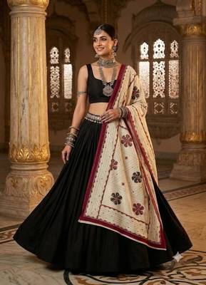 Pink printed cotton poly floral print dupatta 1