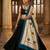 Blue printed cotton poly floral print dupatta