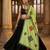 Green printed patch work cotton poly navratri special dupatta