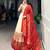 Women's Cream Kalamkari Print Tussar Silk Semi-Stitched Lehenga Choli with Foil Work & Gotta Patti Dupatta