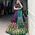 Green Kalamkari Print Tussar Silk blend  Lehenga Choli with Foil Work & Gotta Patti Dupatta