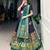 Green Kalamkari Print Tussar Silk blend  Lehenga Choli with Foil Work & Gotta Patti Dupatta